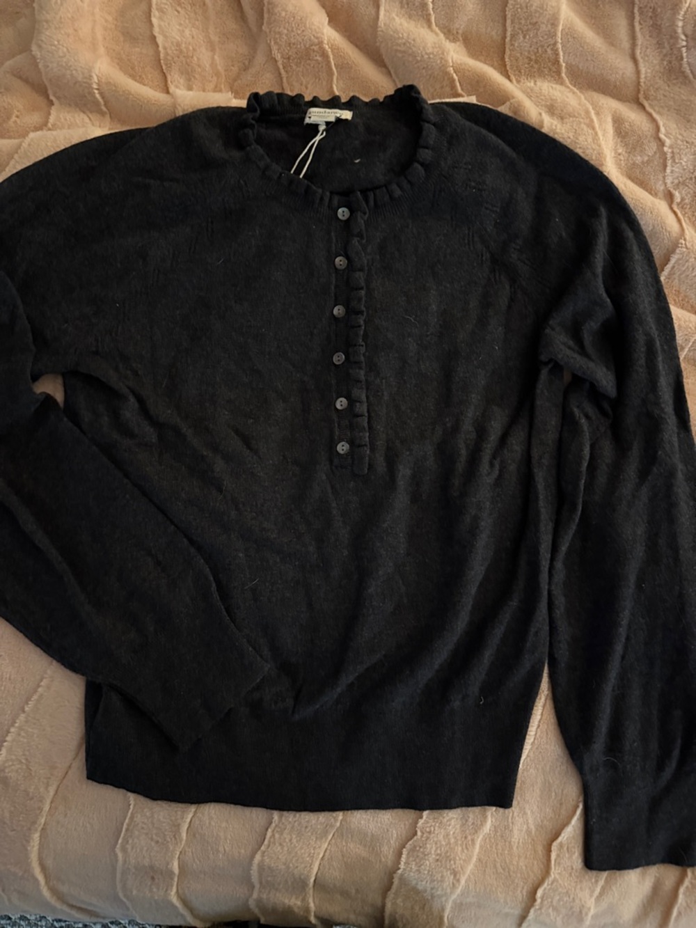 Sundance Scoop-Neck Button-Front Sweater
